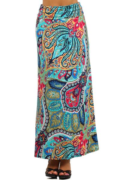 banded maxi skirt