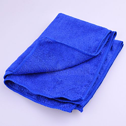 24x Blue Microfiber Cleaning Cloths Bulk Auto Polishing Towels Rags Set