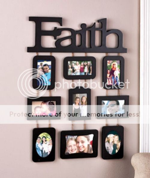 Wood Faith Collage Photo Picture Wall Frame Display Family Home Art Decor New