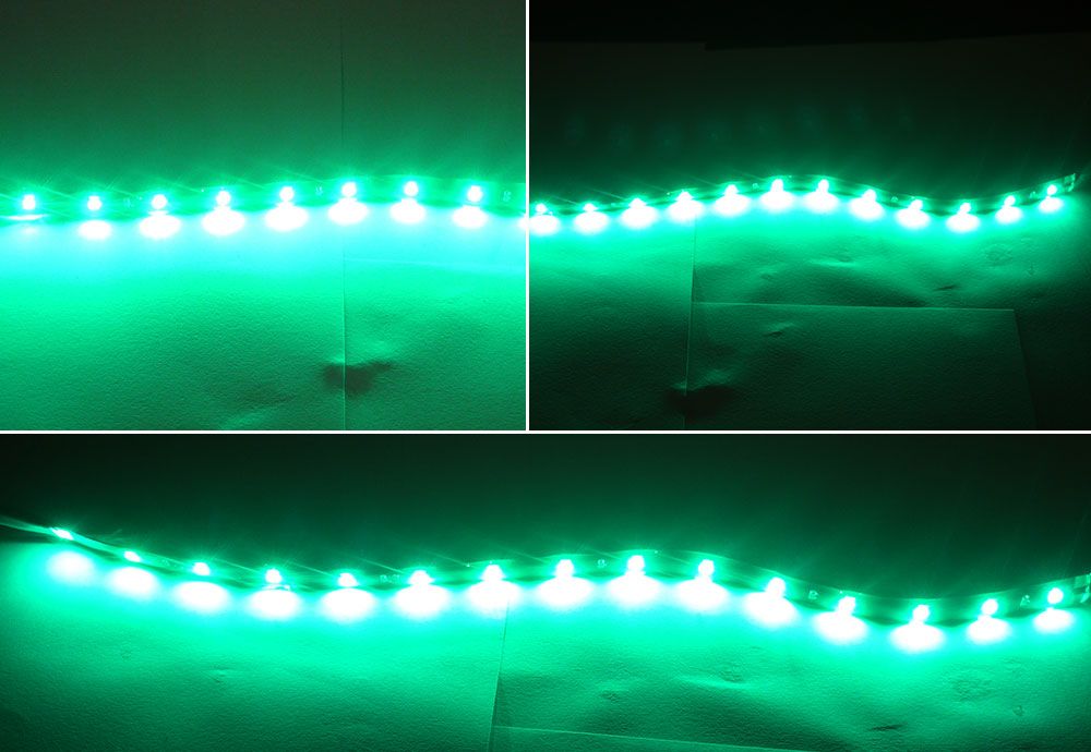 8X Waterproof 30cm//15LED Car Truck Motor Flexible Strip DRL Light Bulb 12V Green